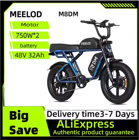 MEELOD M8DM adult E-bike 750W*2 48V 32Ah battery commute Electric Bike,20-inch Fat Tire E-Mountain b