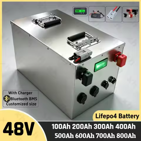 XH-48V 100Ah-800Ah LiFePO4 Lithium Battery with BMS Rechargeable for 4KW 9KW Solar System Photovolta