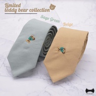 เนคไทลายปักน้องหมีTeddy Bear - Teddy Bear Cotton Necktie