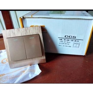 CCS 2 gang 1 way switch
