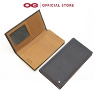 Bradford Leather Long Wallet - Navy