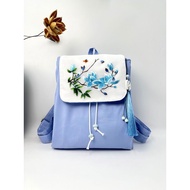 Yijia Luggage Straight Hair Han Elements Backpack Hanfu Su Embroidered Backpack Casual All-Match Ant