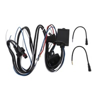 onlylove Motorcycle Wiring Harness Kit, 300W 16 AWG Waterproof Connector Kit Spotlight