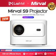 【Flagship Model】2024 NEW Mirval S9 Android 9.0 Projector Native 1080P Full HD 4K Projector Portable Beamer 18000 Lumens Auto Keystone Home Cinema Classroom Office