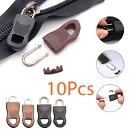 10 Pcs Replacement Zipper Head Tool-free Removable Zipper Puller for Luggage Schoolbag End Fit Rope 