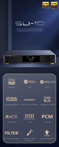 S.M.S.L SU-10 MQA Decoder Dual ES9038PRO Support MQA-CD High-Performance Audio DAC 32Bit/768kHz DSD5