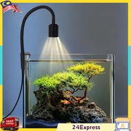 Mini Clip-on Lamp USB Adjustable Fish Tank Clip Lamp Aquarium Spotlight 360 Degree Rotation Waterpro