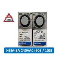 OMRON H3JA-8A 240VAC 10S/ 60S TIMER RELAY