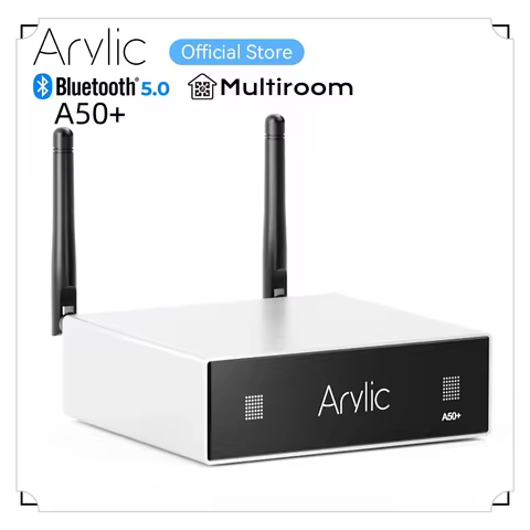 Audio Amplifier Arylic A50+ WiFi and Bluetooth Compatible HiFi Stereo Class D Digital Multi-Room Amp