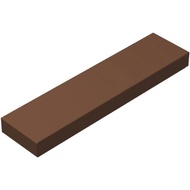 Classic Tiles Block Bulk, Brown Tiles 1x4, Building Tiles Flat 100 Piece, Compatible with Lego Parts