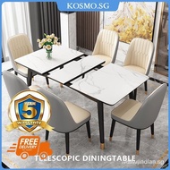 【In stock】Sintered Stone Dining Table Set Extendable Dining Table ong Table Marble Table Foldable Dining Table BC08