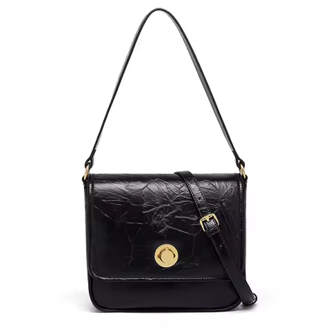 Cnoles Pleated Women Shoulder Bag Handbags Purses Commuter Small Square Bag High Quality Elegant Mod