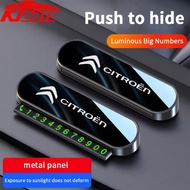 Citroen Car Phone Number Card Temporary Parking Card Plate Can Be Hidden Telephone Number with 5 Set