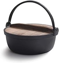 Cookware Cast Iron Pot Stew Pot 25cm Dutch Oven Uncoated Jese Wok Gas Cooker Universal Hanging Pot with Lid (Color: Black, Size: 25cm)