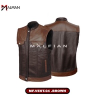 Motorcycle Leather Vest Biker Leather Vest Chest Protector Vest Synthetic Leather Vest MF.VEST.04 Ve