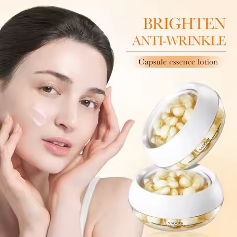 SADOER Vitamin C Antioxidant Moisturizing Anti wrinkle Brighten Repair Whiten Capsule Essence Lotion