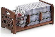 CD Stand Wooden CD Storage Box, CD Holder for Storage and DVD Organiser with Handles, Skeleton Flowe