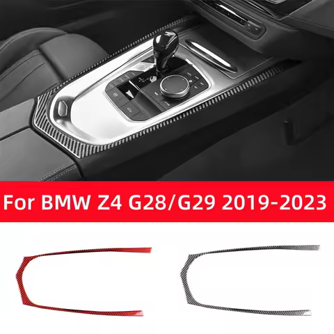 For BMW Z4 Series G28 G29 2019-2023 Carbon Fiber Accessories Interior Car Central Gear Shift Panel O