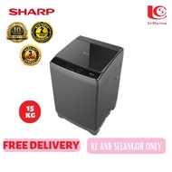 [FREE DELIVERY KLANG VALLEY] SHARP ESX159 15KG WASHING MACHINE AUTOMATIC MESIN BASUH AUTOMATIK