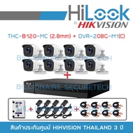 SET HILOOK 8 CH FULL SET : THC-B120-MC (2.8 mm) X 8 + DVR-208G-M1(C) + HDD 1 TB + ADAPTOR x 8 + CABLE x 8 BY BILLIONAIRE SECURETECH