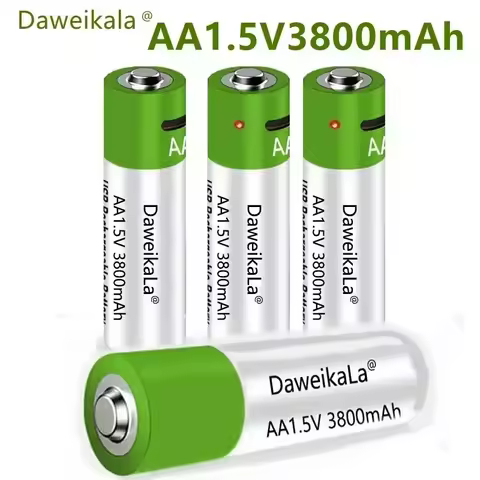 2026 New 1.5V AA 3800mAh Type-C Rechargeable Lithium Battery for Hunting Camera Remote Control Mouse