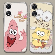 J-29 SpongeBob Soft Case for OPPO A60 A58 A78 A38 A17 A18 Reno 13F 5G