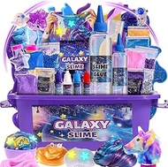 Cosmic Shimmer Slime Kit, Galaxy Glitter Slime with Unicorn Colors, Gift for Girls Dark Powder to Ma