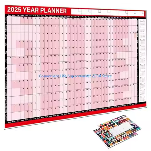2025 Wall Planner 2025 Year Yearly Planner Wall Calendar Office Home Wall Organizers Planner from 01