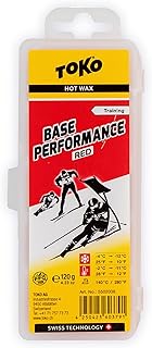 TOKO 5502036 Base Wax for Skiing and Snowboarding Hot Wax, Base Performance, Red (Snow Temperature -