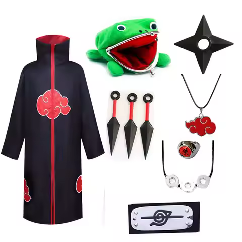 Anime Party Cosplay Costume Akatsuki Uchiha Tobi Kids Pain Deidara Fancy Halloween Suit Cool Outfit 