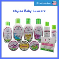 Set Najlaa Baby Skincare Herbal Oil Baby Balm Kunyit Hitam Essential Herbal Cream najla Sembelit Ecz