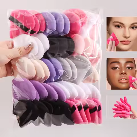 50PCS Super Affordable Triangular Powder Puff Makeup Sponge Powder Puff Set Multi-color Setting Powd