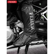 FEHER Outdoor Motorcycle Riding Rain Boots Waterproof Shoe Cover High Tube Men Women Thickened Anti-
