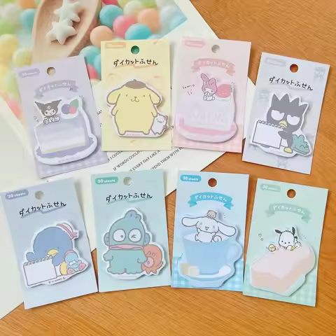 48pcs/lot Sanrio Hangyodon Cinnamoroll Kitty Memo Pad Cute Melody N Times Stationery Label Notepad B