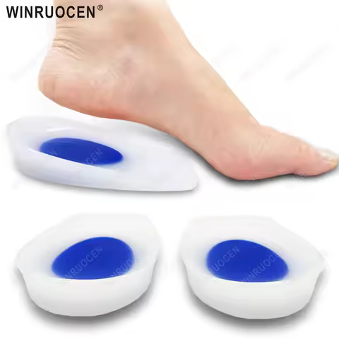 Gel Silicone Heel Inserts Medical-Grade Cushion Shock-Absorbing Heel Spur/Calcaneal Pain Relief Unis