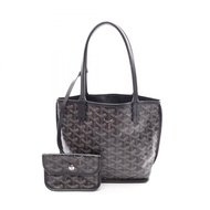 【二手】Goyard GOYARD托特包Anjou Mini 手拿包 雙面可用 黑色/ブラウン/白色 PVC塗層帆布 皮革Anjou Mini 女士