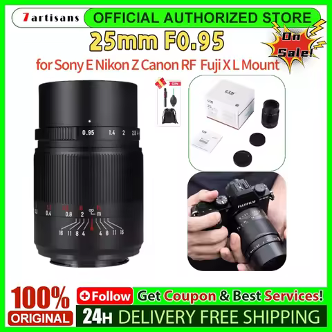 7artisans 25mm F0.95 APS-C Large Aperture Ultra-wide Angle Prime Camera Lens for Portrait Photograph