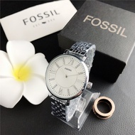 Fossil Wrist Watch Quartz Movement Stainless Steel Strap Stainless Steel Dial Women's Watch Small Silver Watch Simple Fashion