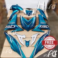 Coverset Y15 V1 V2 Exciter 2021 Cyan Matte Silver Ysuku Y15V1 Y15V2 Yamaha 2021 Exciter Ysuku Green 