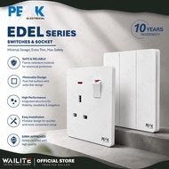 PEAK EDEL SERIES SWITCH & SOCKET OUTLET EXTRA THIN DESIGN ( ✅𝐒𝐈𝐑𝐈𝐌 𝐀𝐏𝐏𝐑𝐎𝐕𝐄𝐃 )