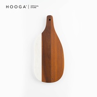 Hooga Marble Serving Board Cayenne Acacia