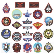 Topgun Maverick US Navy Aviation Tomcat Seabees Airwing Embroidery PVC Velcro Morale Patch