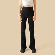 Daisy Rose | Quần Dây Đàn Hồi Phồng Dưới eo Cao màu Đen Giảm Mỡ