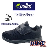 Pallas Jazz Junior Unisex Black School Shoes Lightweight Comfort / Kasut Sekolah Hitam Budak (205/30
