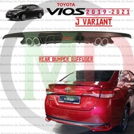 Toyota Vios 2019-2021 J Variant 4th Gen Rear Bumper Lip Diffuser (Matte Black)