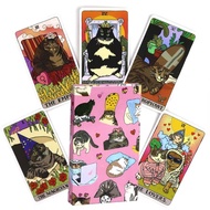 [Ready Stock] 10.5 * 7cm cat meme Tarot Card English Board Game Card Game cat meme Tarot Small Size
