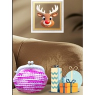 Crochet Coin Purse with Kiss Clasp Lock Small Pouch