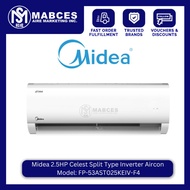 Midea 2.5HP Celest Split Type Inverter Aircon FP-53AST025KEIV-F4