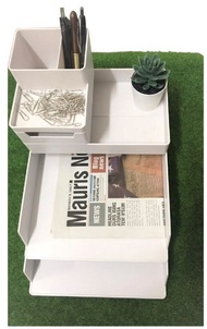 可堆疊桌上收納整理盒組 ---筆筒/小抽屜/收納盒/A4文件格---