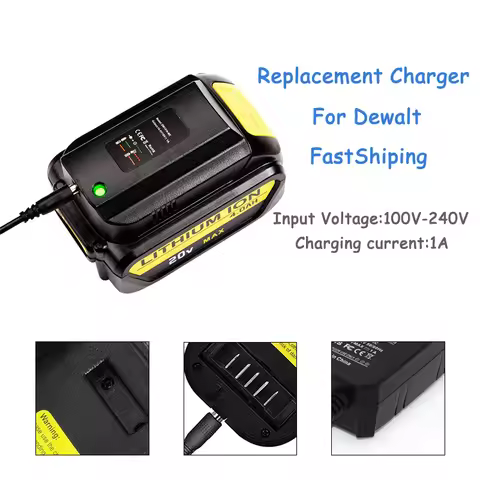 Replacement Charger For Dewalt 14.4V/20V DCB115 DCB112 Lithium Battery Charge for DCB107 DCB115 DCB1